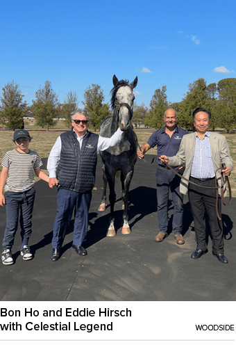 Bon Ho and Eddie Hirsch with Celestial Legend woodsid