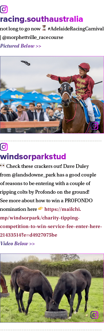 ￼ racing.southaustralia not long to go now ⏳ #AdelaideRacingCarnival | @morphettville_racecourse Pictured Below   ￼ ...