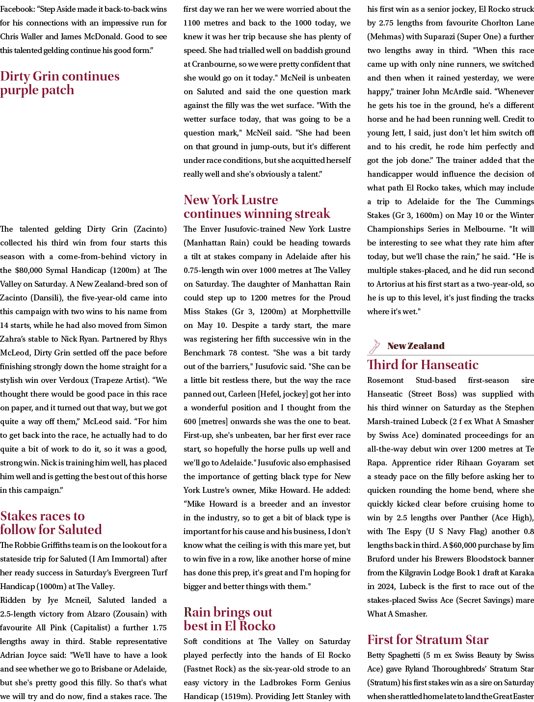 Facebook: “Step Aside made it back to back wins for his connections with an impressive run for Chris Waller and James...