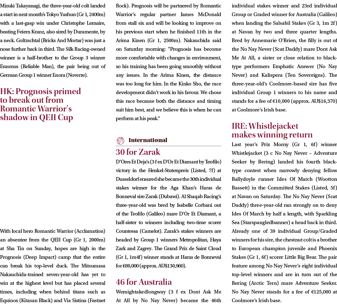 Mizuki Takayanagi, the three year old colt landed a start in next month’s Tokyo Yushun (Gr 1, 2400m) with a last gasp...