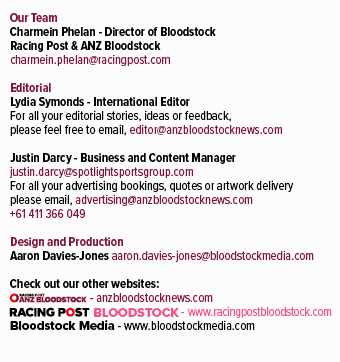 BLOODSTOCK,Our Team Charmein Phelan Director of Bloodstock Racing Post & ANZ Bloodstock charmein.phelan@racingpost.co...