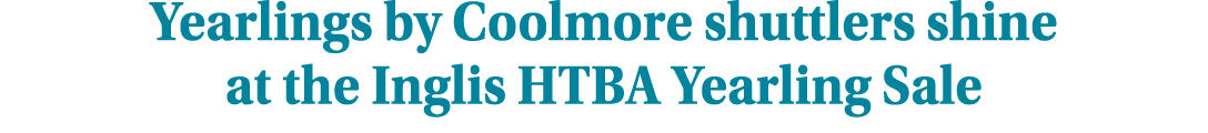 Yearlings by Coolmore shuttlers shine at the Inglis HTBA Yearling Sale
