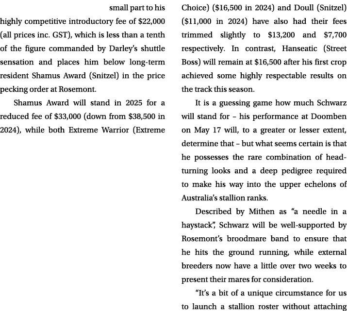 small part to his highly competitive introductory fee of $22,000 (all prices inc. GST), which is less than a tenth of...