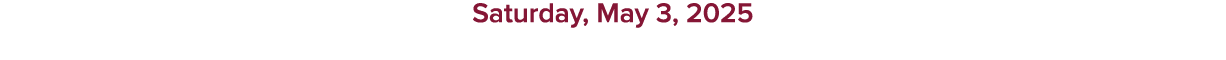 Saturday, May 3, 2025