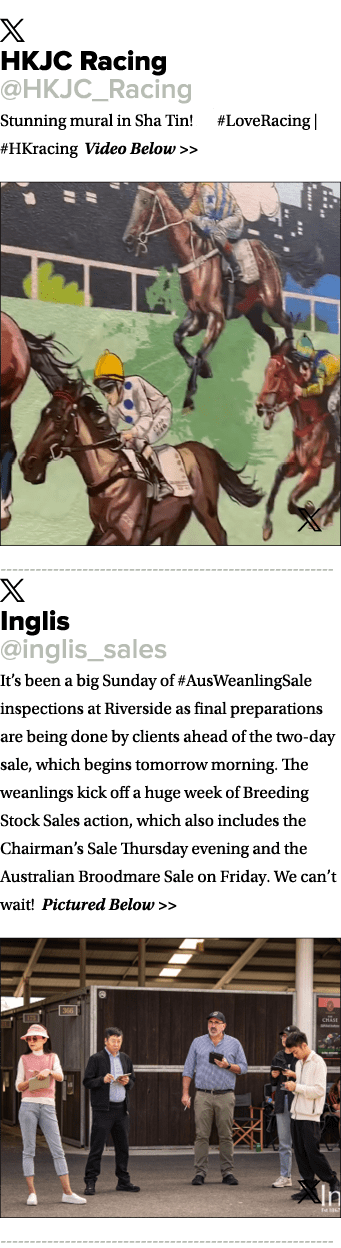 ￼ HKJC Racing @HKJC_Racing Stunning mural in Sha Tin! 🎨 #LoveRacing | #HKracing Video Below   ￼ ￼ Inglis @inglis_sa...