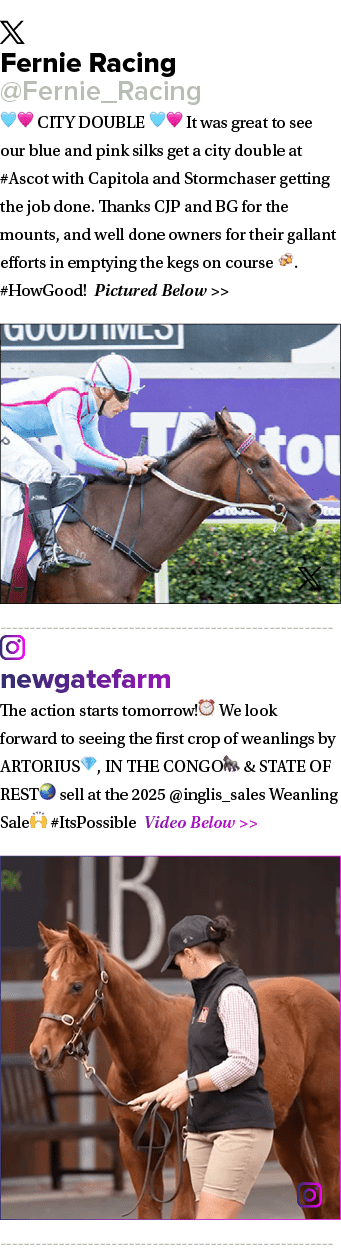 ￼ Fernie Racing @Fernie_Racing 🩵🩷 CITY DOUBLE 🩵🩷 It was great to see our blue and pink silks get a city double at...