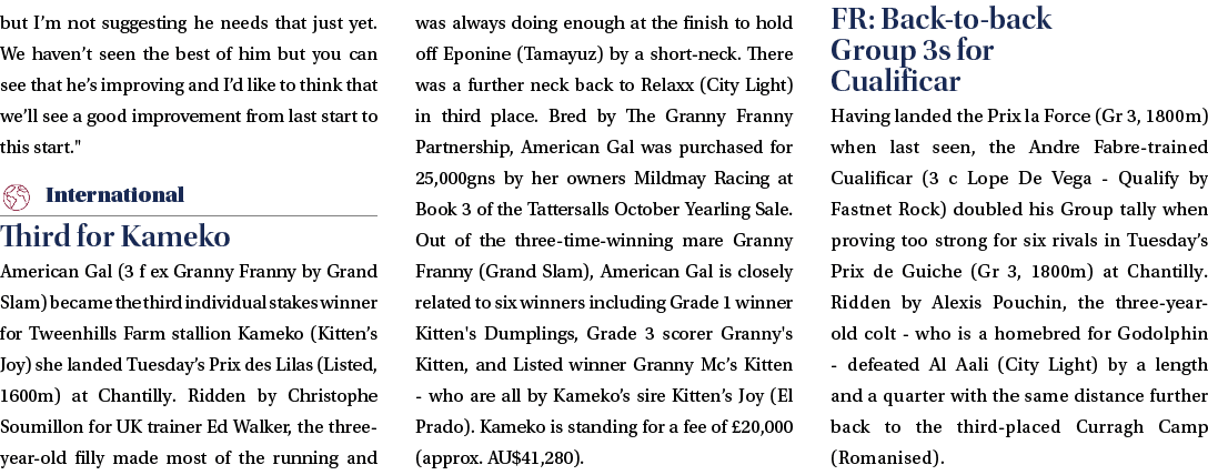 but I’m not suggesting he needs that just yet. We haven’t seen the best of him but you can see that he’s improving an...