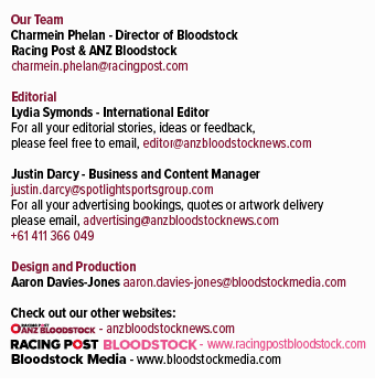 BLOODSTOCK,Our Team Charmein Phelan Director of Bloodstock Racing Post & ANZ Bloodstock charmein.phelan@racingpost.co...