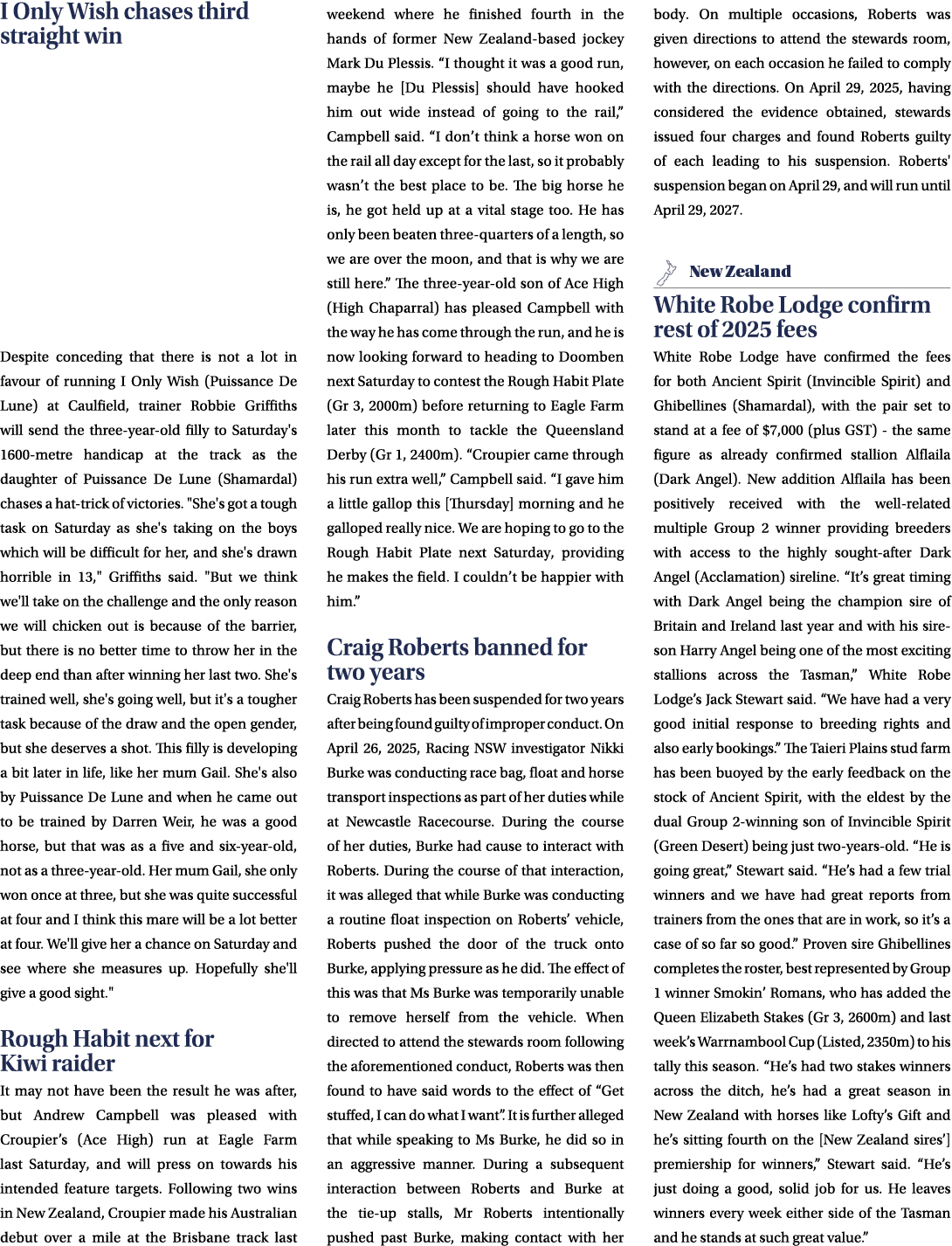 I Only Wish chases third straight win Despite conceding that there is not a lot in favour of running I Only Wish (Pui...