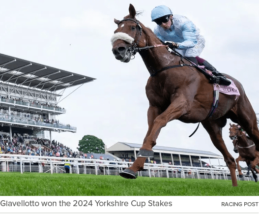 Giavellotto won the 2024 Yorkshire Cup Stakes racing pos