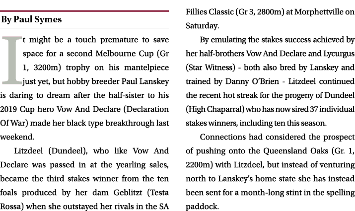 ￼ It might be a touch premature to save space for a second Melbourne Cup (Gr 1, 3200m) trophy on his mantelpiece just...