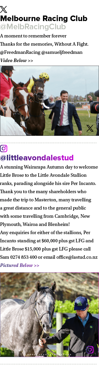 ￼ Melbourne Racing Club @MelbRacingClub A moment to remember forever Thanks for the memories, Without A Fight. @Freed...