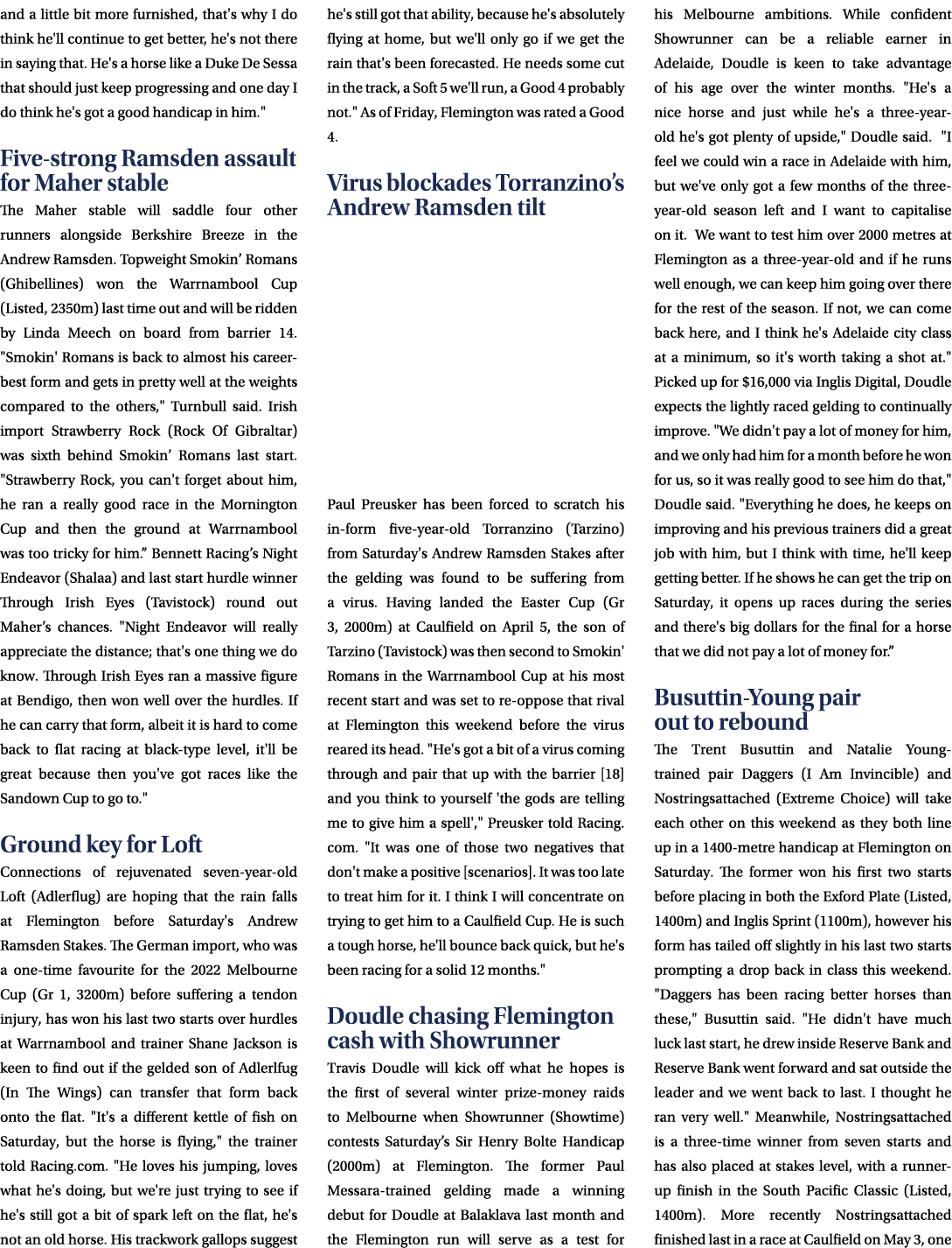 and a little bit more furnished, that's why I do think he'll continue to get better, he's not there in saying that. H...