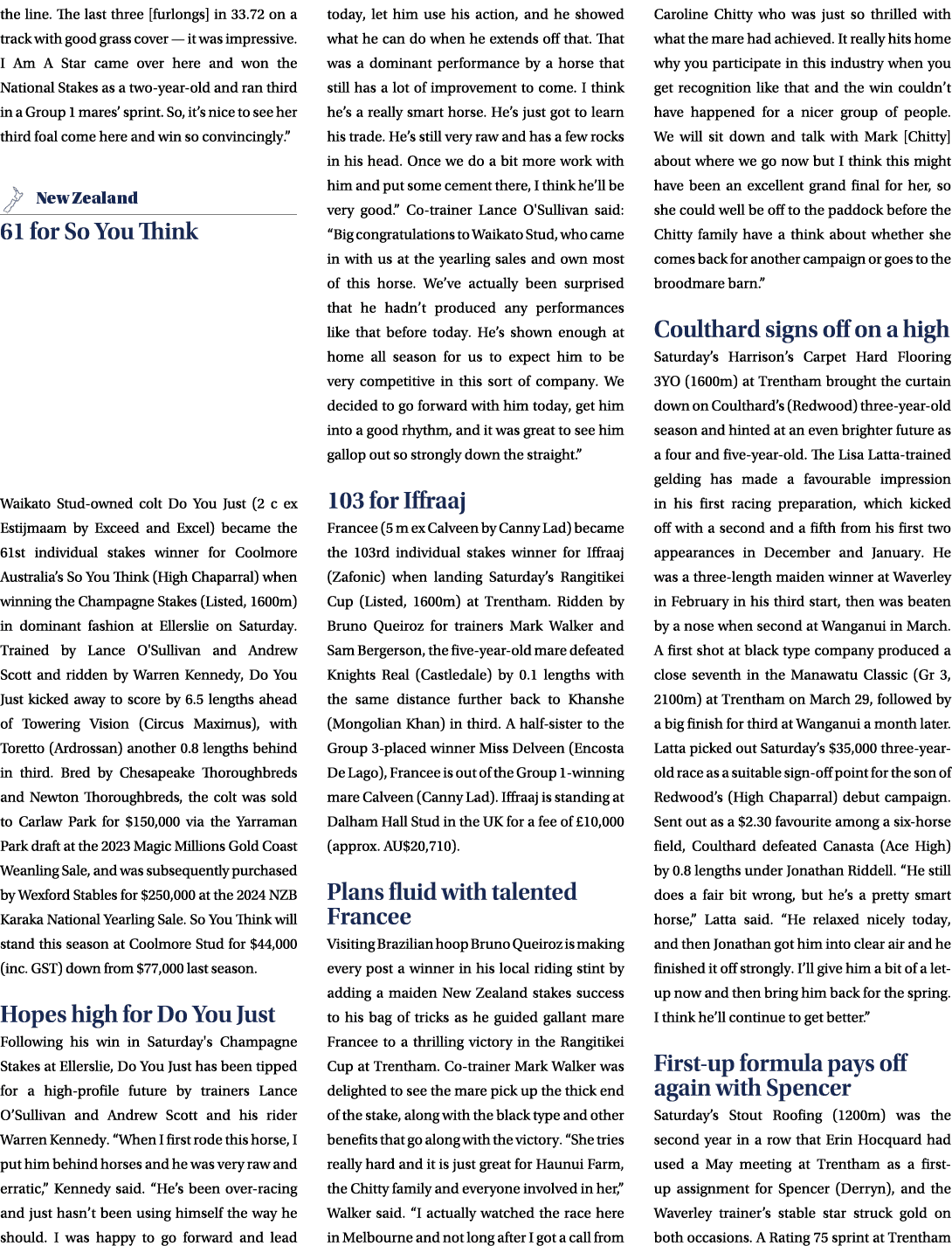 the line. The last three [furlongs] in 33.72 on a track with good grass cover — it was impressive. I Am A Star came o...