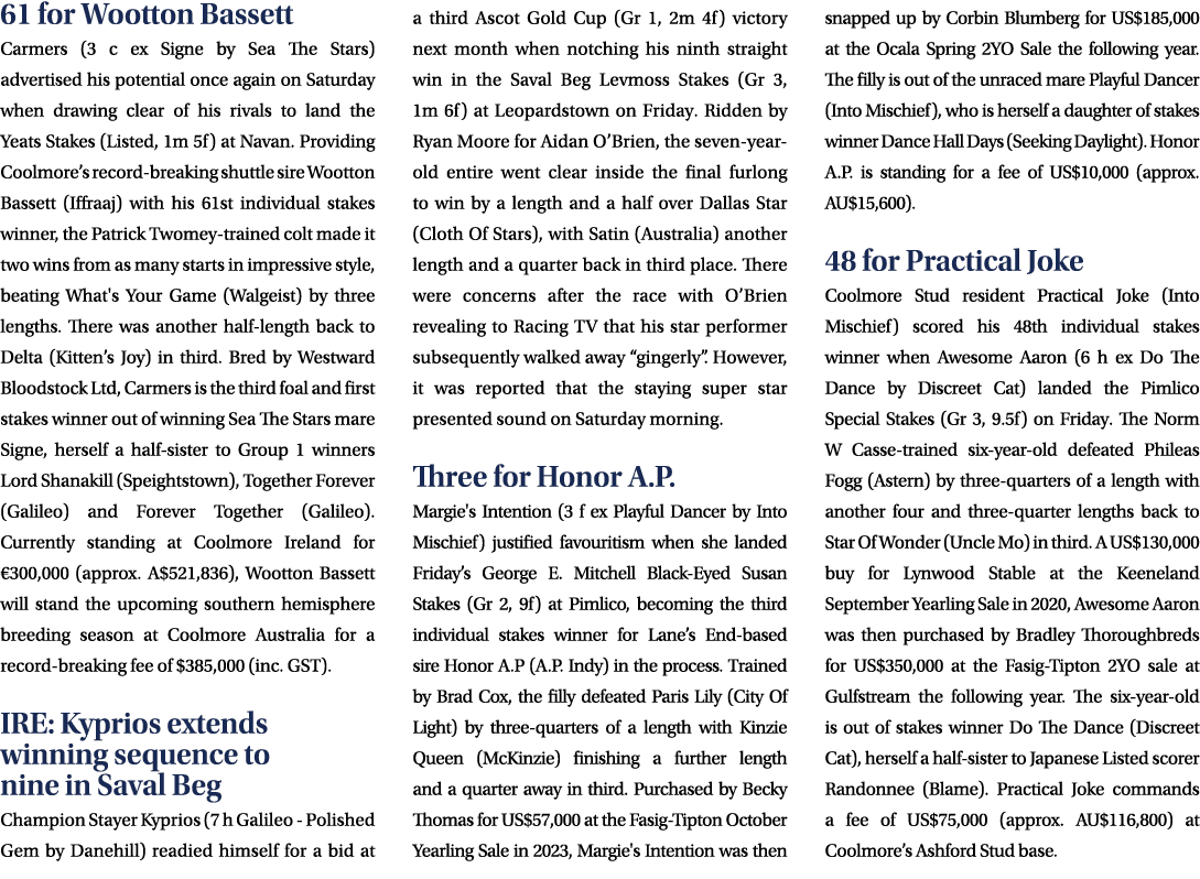61 for Wootton Bassett Carmers (3 c ex Signe by Sea The Stars) advertised his potential once again on Saturday when d...
