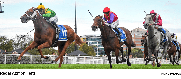 Regal Azmon (left) racing photo