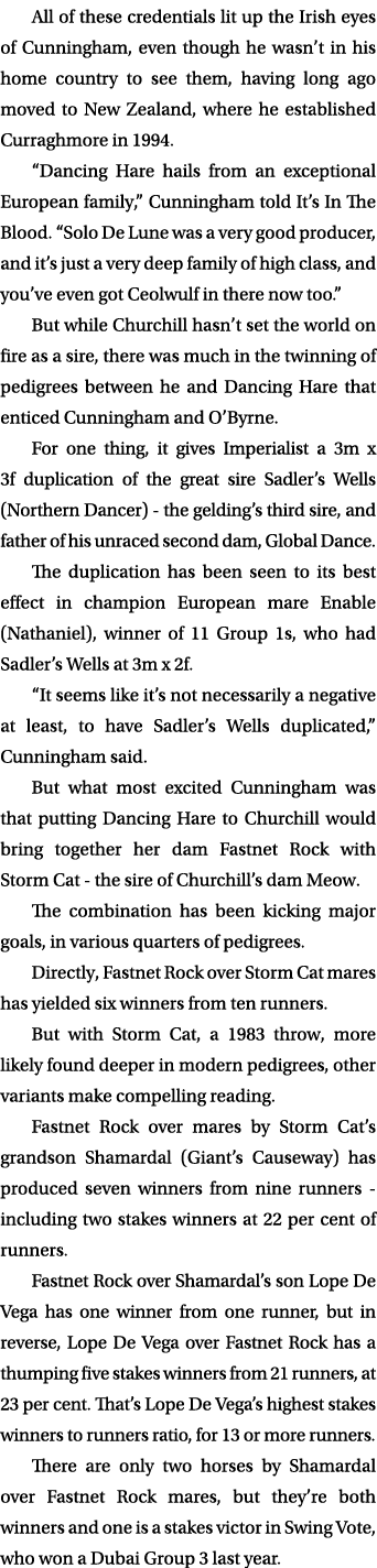 All of these credentials lit up the Irish eyes of Cunningham, even though he wasn’t in his home country to see them, ...