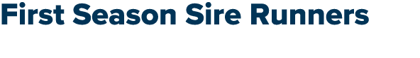 First Season Sire Runners