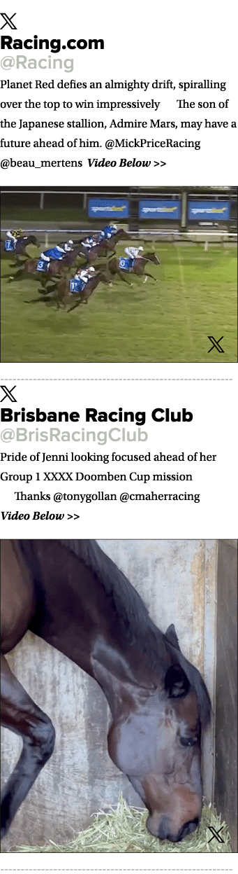 ￼ Racing.com @Racing Planet Red defies an almighty drift, spiralling over the top to win impressively 👀 The son of t...