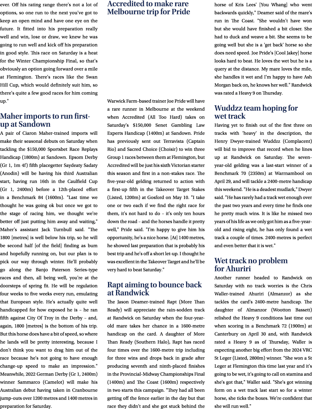 ever. Off his rating range there's not a lot of options, so one run to the next you've got to keep an open mind and h...