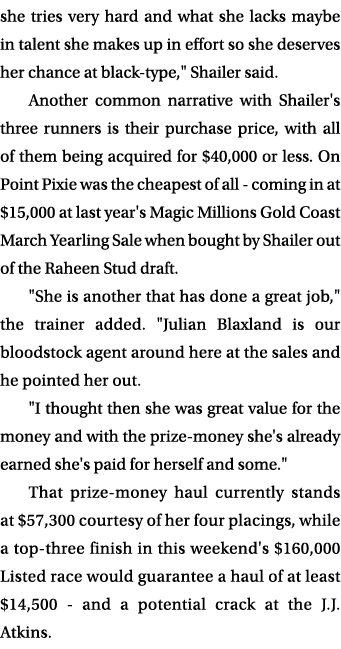 she tries very hard and what she lacks maybe in talent she makes up in effort so she deserves her chance at black typ...
