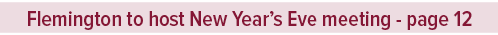 Flemington to host New Year’s Eve meeting page 1
