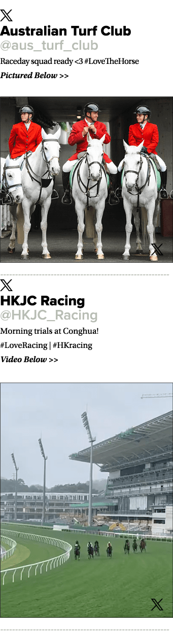 ￼ Australian Turf Club @aus_turf_club Raceday squad ready 3 #LoveTheHorse Pictured Below    ￼ ￼ HKJC Racing @HKJC_Ra...