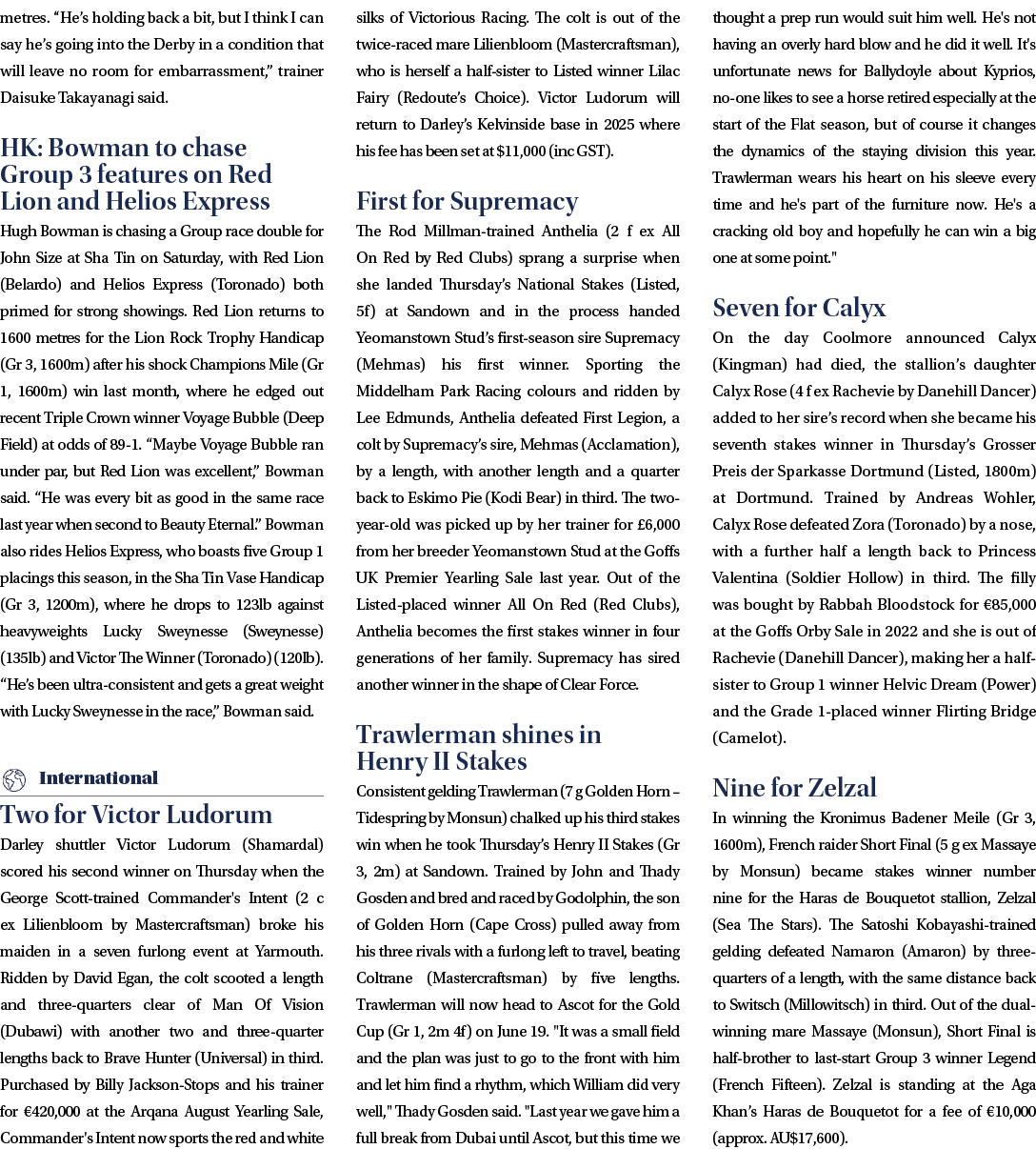 metres. “He’s holding back a bit, but I think I can say he’s going into the Derby in a condition that will leave no r...