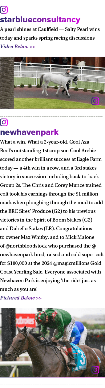 ￼ starblueconsultancy A pearl shines at Caulfield — Salty Pearl wins today and sparks spring racing discussions Video...