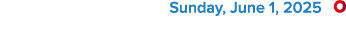  Sunday, June 1, 2025 ￼