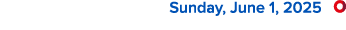  Sunday, June 1, 2025 ￼