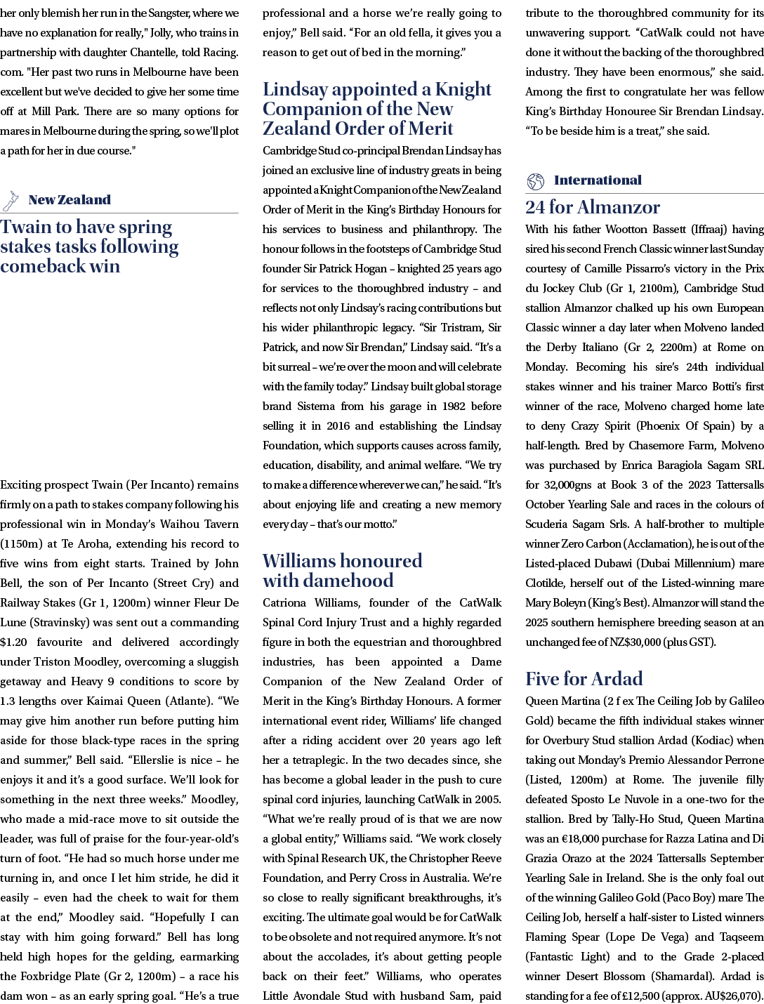 her only blemish her run in the Sangster, where we have no explanation for really,\“ Jolly, who trains in partnership...