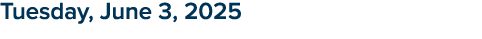 Tuesday, June 3, 2025