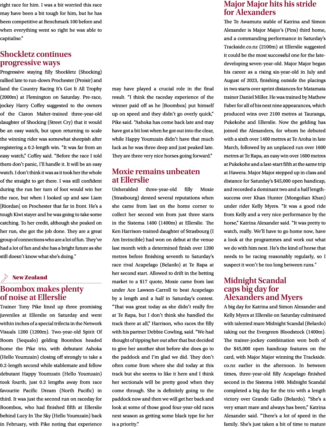right race for him. I was a bit worried this race may have been a bit tough for him, but he has been competitive at B...