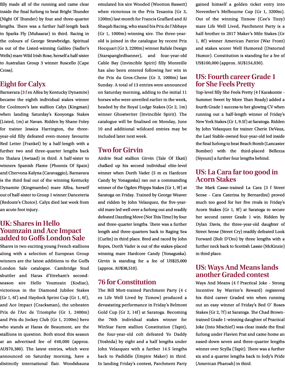 filly made all of the running and came clear inside the final furlong to beat Bright Thunder (Night Of Thunder) by fo...
