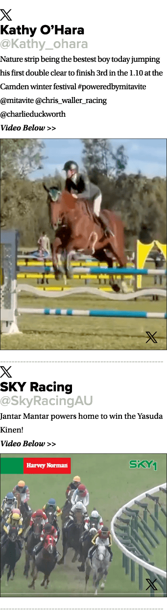 ￼ Kathy O’Hara @Kathy_ohara Nature strip being the bestest boy today jumping his first double clear to finish 3rd in ...