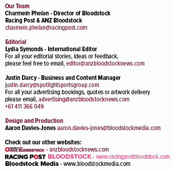BLOODSTOCK,Our Team Charmein Phelan Director of Bloodstock Racing Post & ANZ Bloodstock charmein.phelan@racingpost.co...