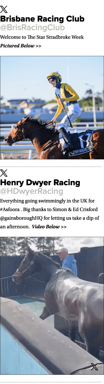 ￼ Brisbane Racing Club @BrisRacingClub Welcome to The Star Stradbroke Week 🏆 Pictured Below   ￼ ￼ Henry Dwyer Racin...