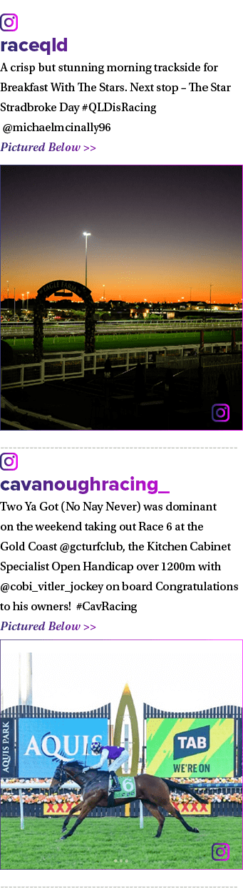 ￼ raceqld A crisp but stunning morning trackside for Breakfast With The Stars. Next stop – The Star Stradbroke Day #Q...