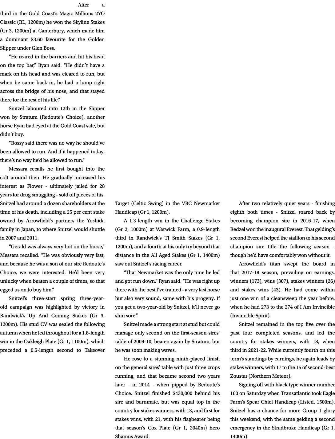 After a third in the Gold Coast’s Magic Millions 2YO Classic (RL, 1200m) he won the Skyline Stakes (Gr 3, 1200m) at C...