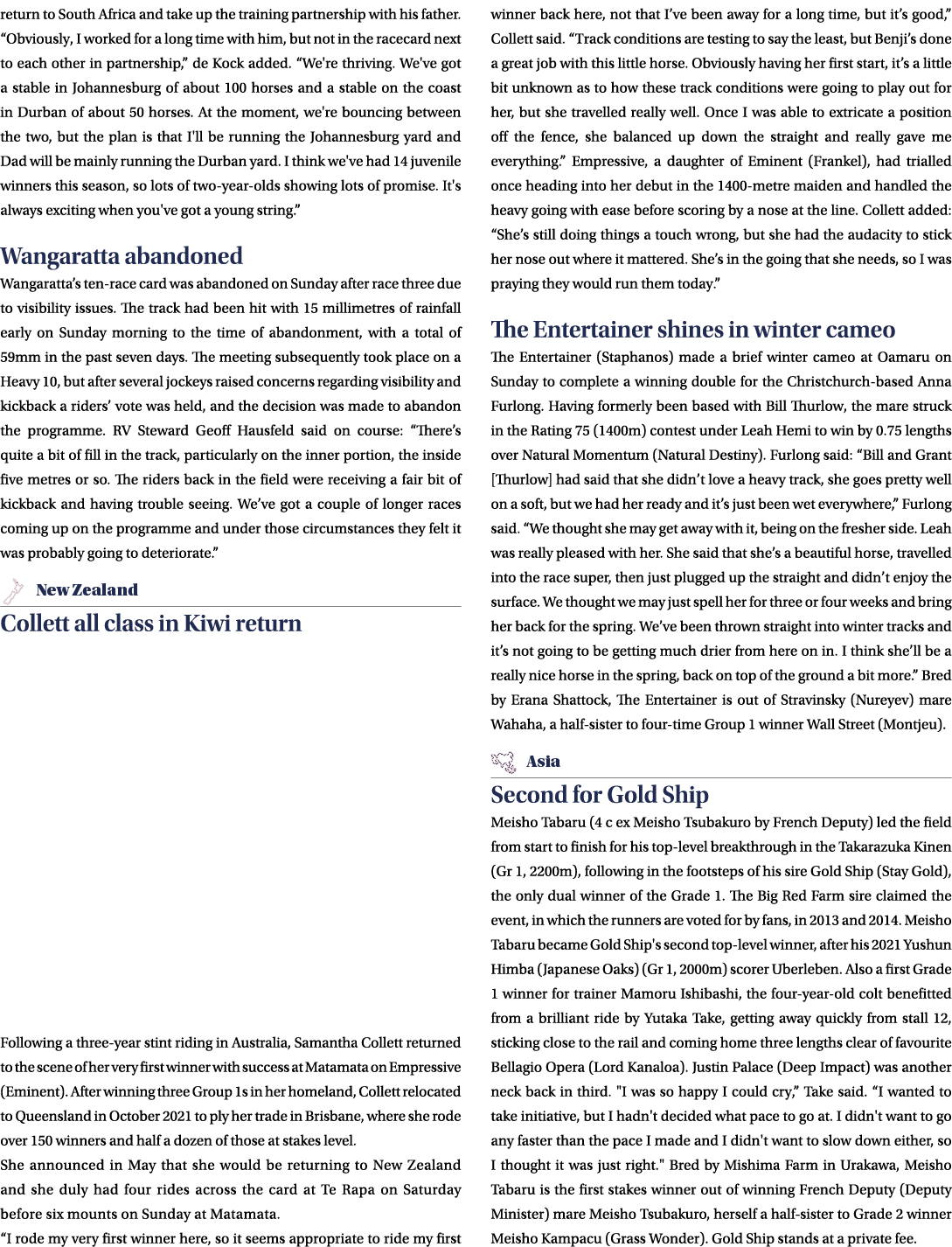 return to South Africa and take up the training partnership with his father. “Obviously, I worked for a long time wit...