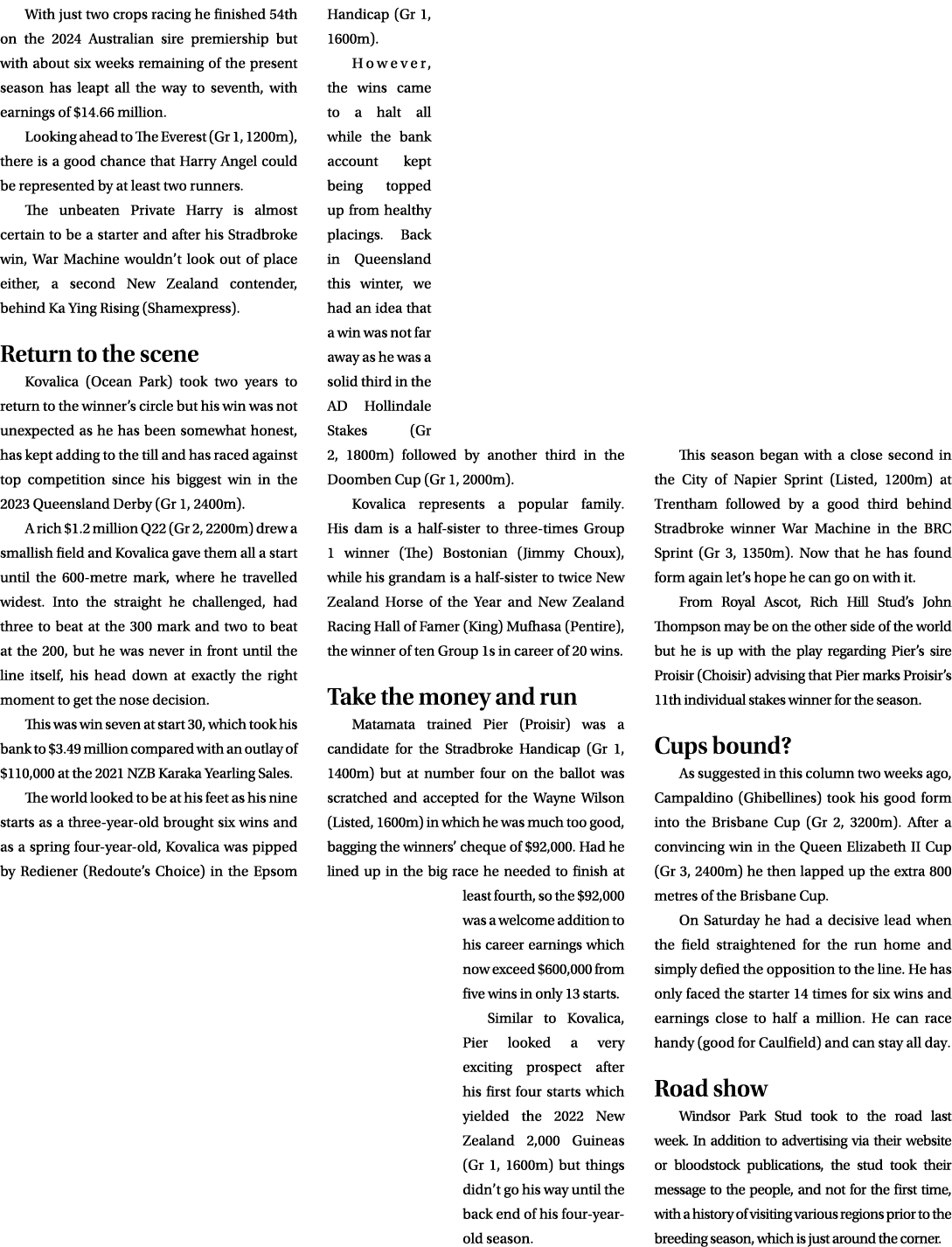 With just two crops racing he finished 54th on the 2024 Australian sire premiership but with about six weeks remainin...