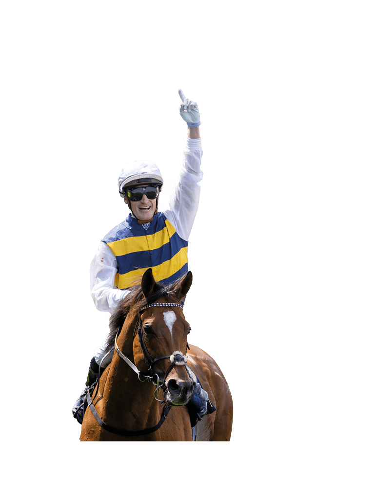 Mark Zahra celebrates as Docklands lands the Gr.1 Queen Anne Stakes. Royal Ascot Photo: Patrick McCann/Racing Post 17.06.2025