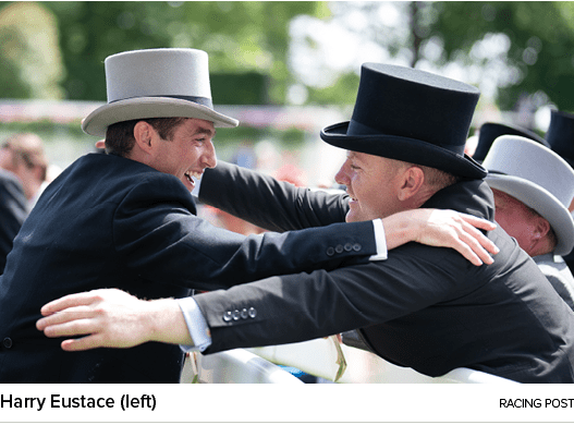 Harry Eustace (left) racing pos