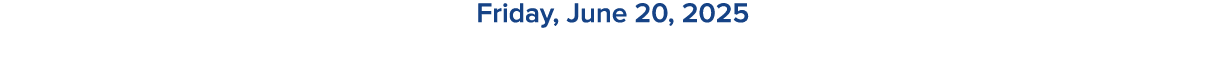 Friday, June 20, 2025