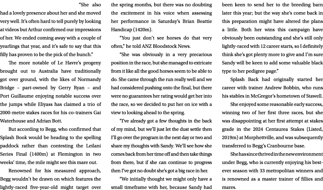  “She also had a lovely presence about her and she moved very well. It’s often hard to tell purely by looking at vide...
