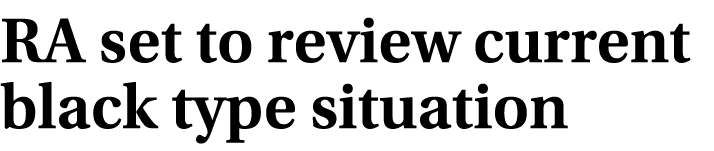 RA set to review current black type situation