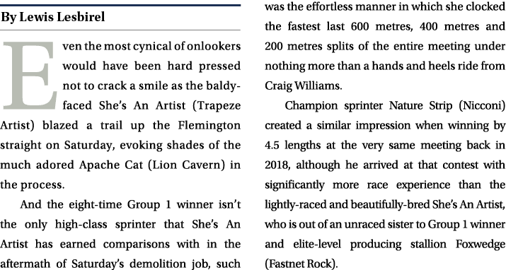 ￼ Even the most cynical of onlookers would have been hard pressed not to crack a smile as the baldy faced She’s An Ar...