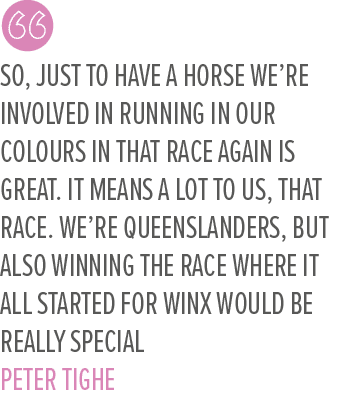 So, just to have a horse we’re involved in running in our colours in that race again is great. It means a lot to us, ...