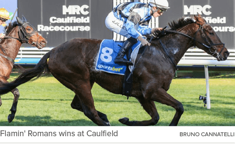Flamin' Romans wins at Caulfield Bruno Cannatell